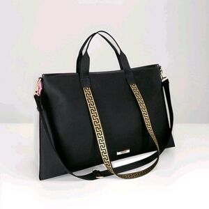 LIMITED EDITION VERSACE WOMENS PARFUM SUMMER TOTE BAG BLACK / GOLD NEW